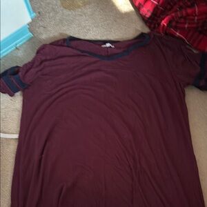 Maurices Red and Black Cozy Pajama Set